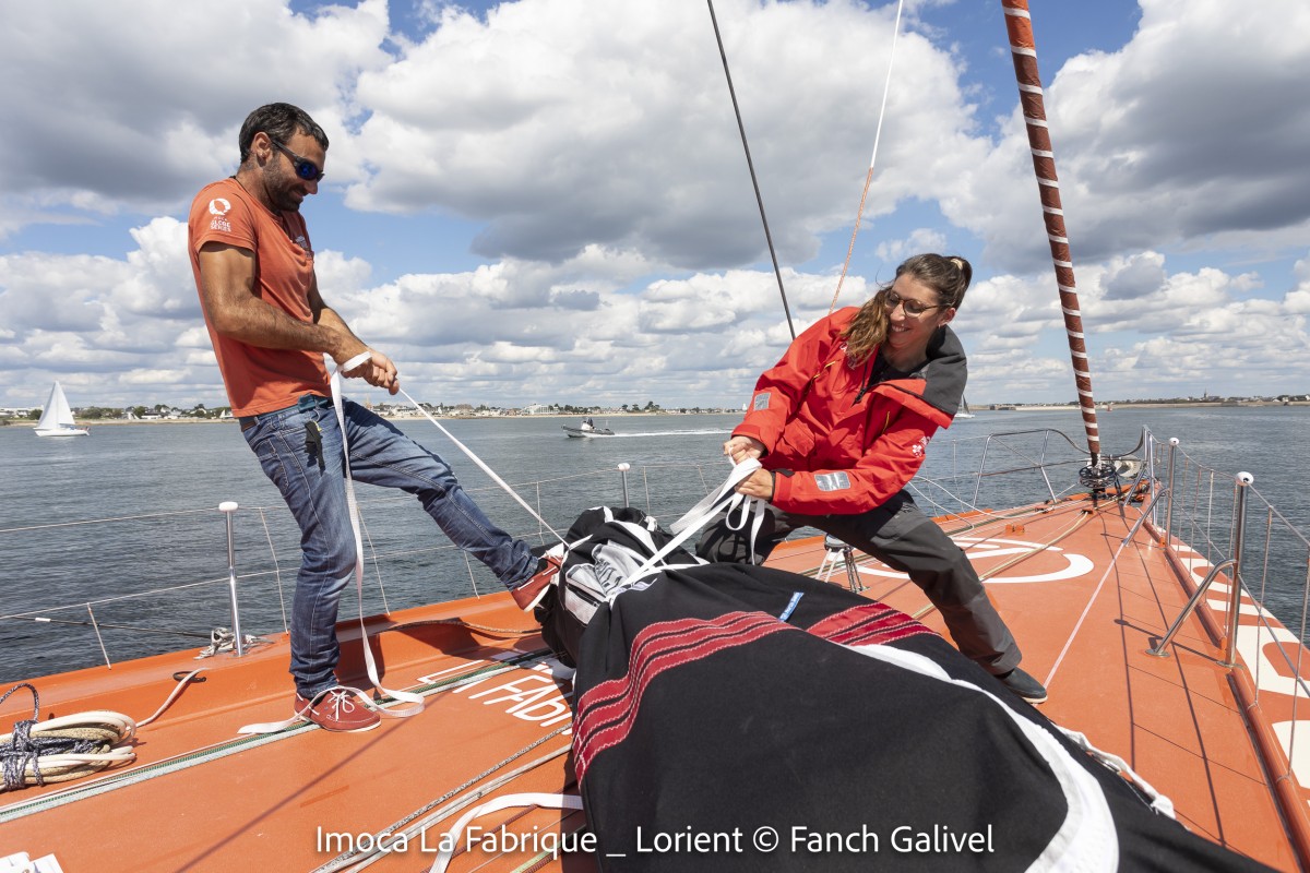 Navigation à bord de l'IMOCA " La Fabrique" skippé par Alan Roura. Lorient
