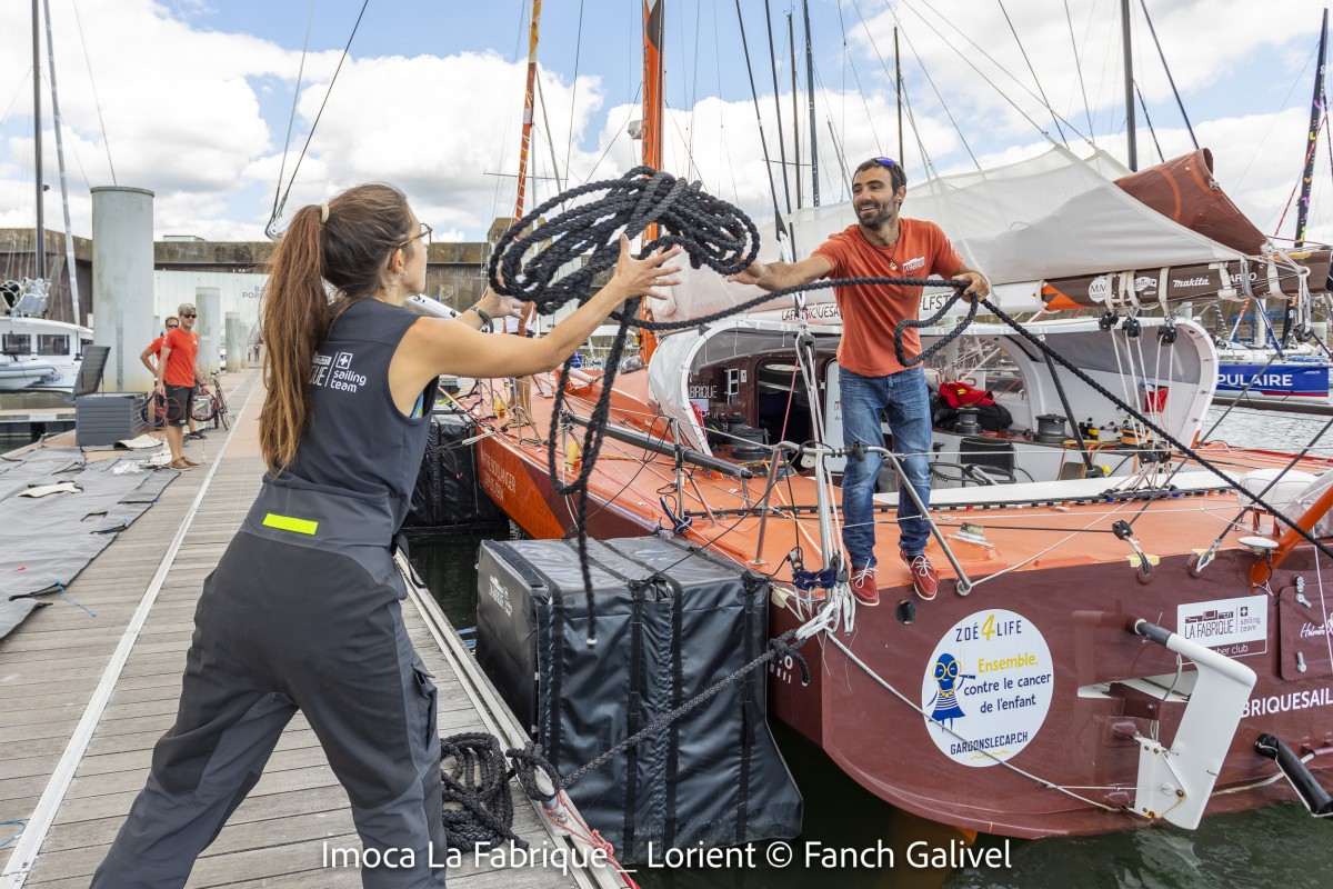 Navigation à bord de l'IMOCA " La Fabrique" skippé par Alan Roura. Lorient