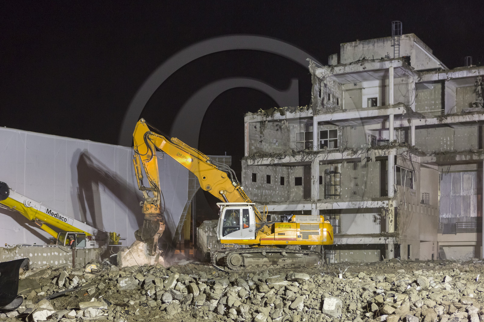 Chantier de démolition boulevard Cosmao du Manoir _ Chantier de la nouvelle Gare Chantier de démolition boulevard Cosmao du Manoir _ Chantier de la nouvelle Gare