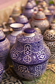 Pottery craft made in the city of Fez in Morocco
