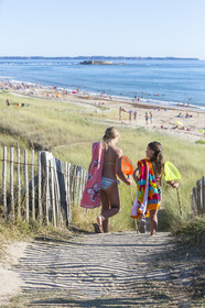 Beach of Fort  blocked in Ploemeur