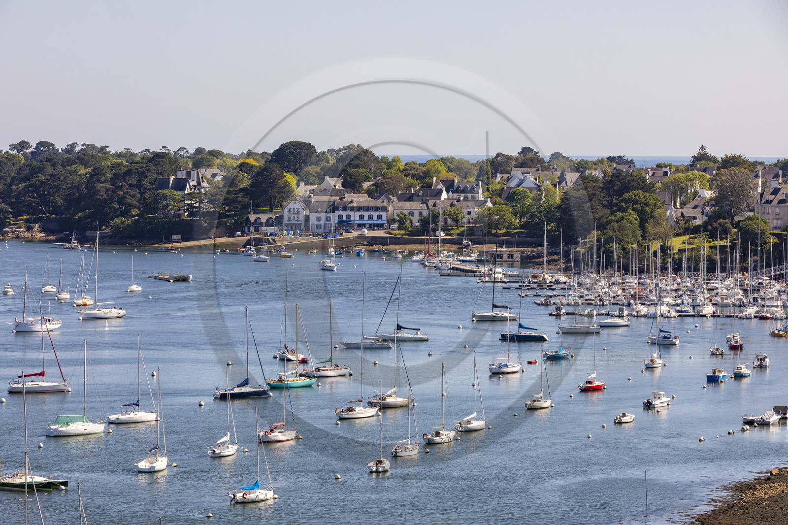 The port of Sainte-Marine on the right bank of the Odet
