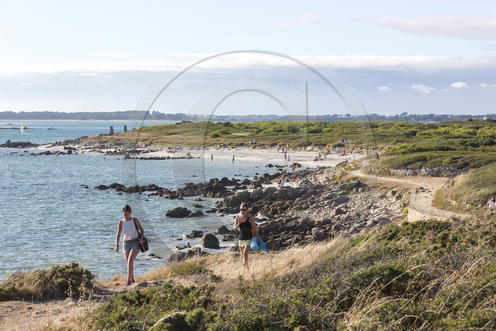 Plage à proximité de la pointe du Pô à Carnac.