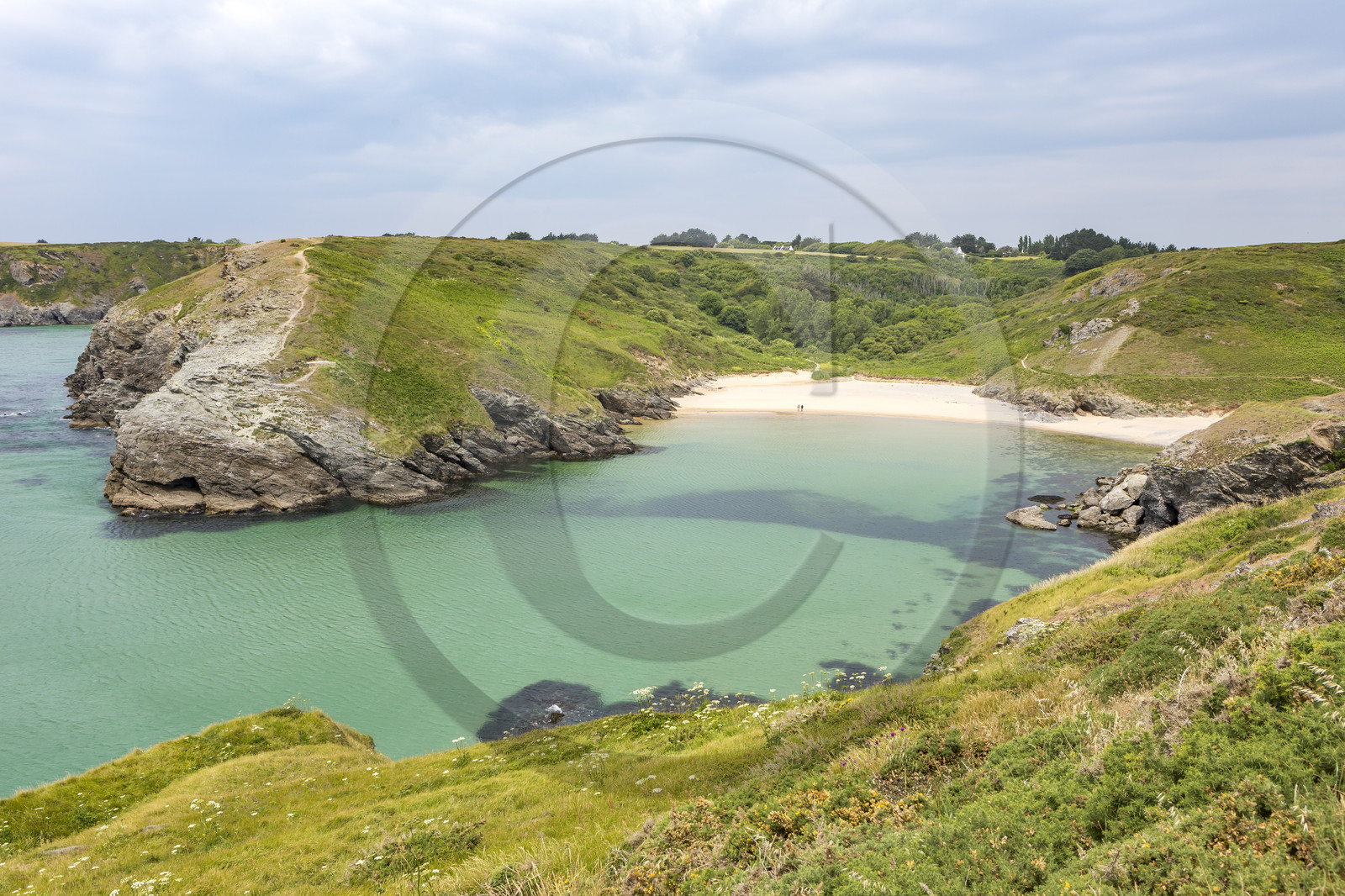 The beach of Herlin at Belle-Ile en mer. The beach of Herlin at Belle-Ile en mer.
