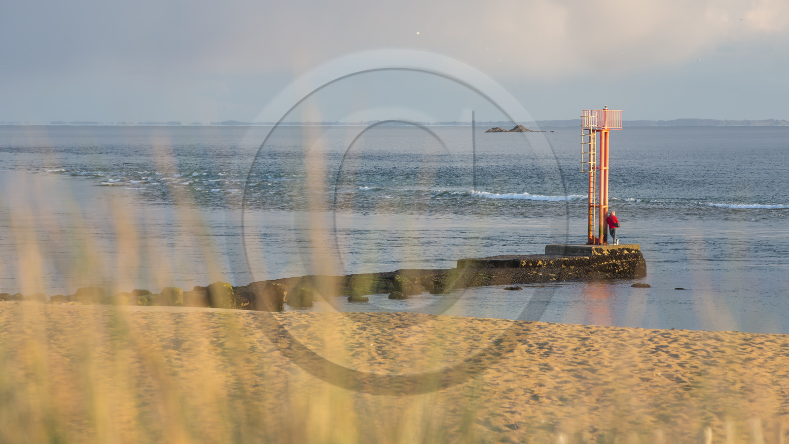Jetée de la barre d'Etel à Plouhinec.