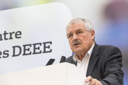 Inauguration du centre de regroupement D3E à Lorient (Déchets d'Equipements Electriques et Electroniques).