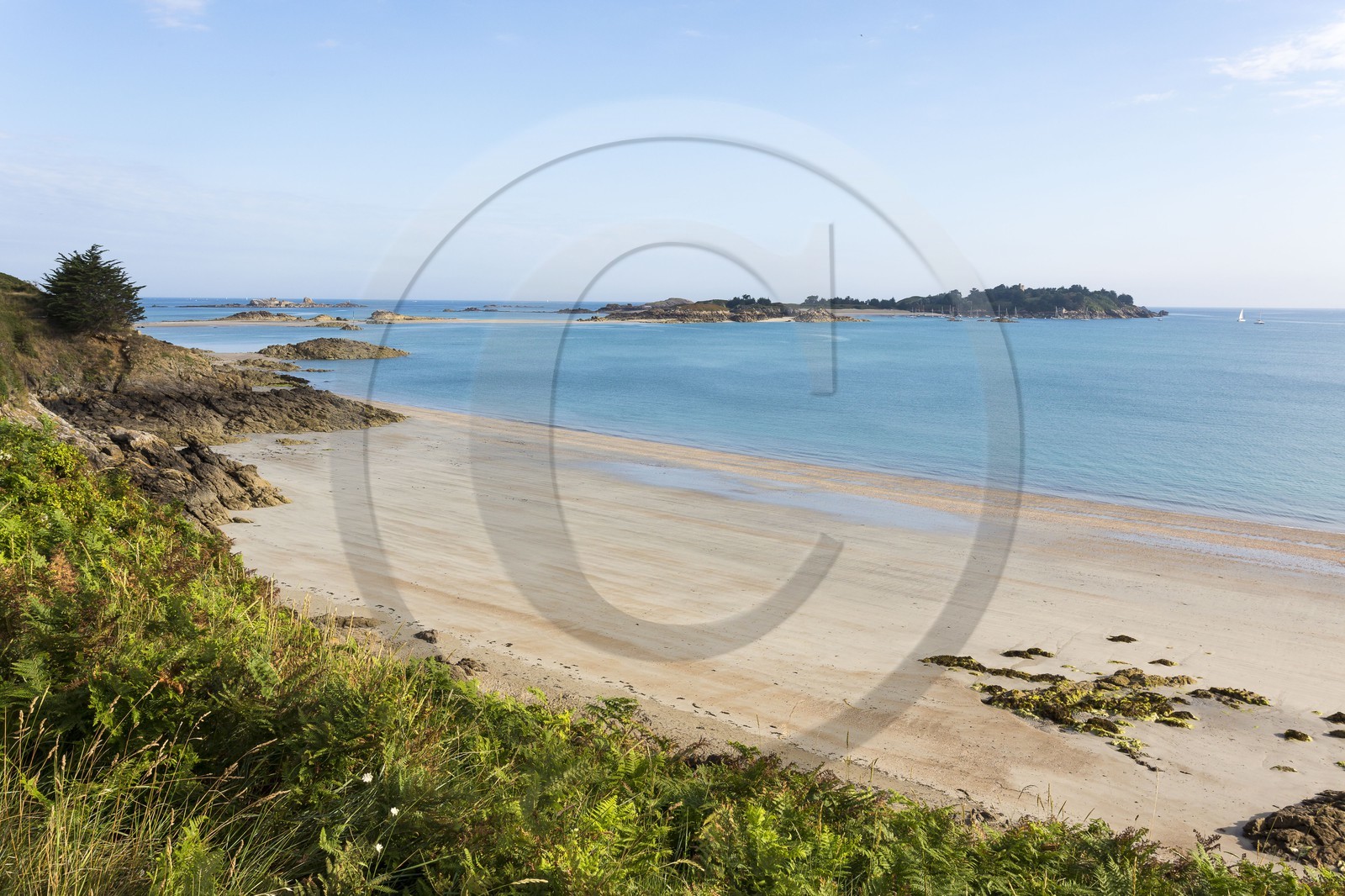 La plage du Rougeret à Saint-Jacut de la Mer ( 22 ).