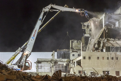 Chantier de démolition boulevard Cosmao du Manoir _ Chantier de la nouvelle Gare