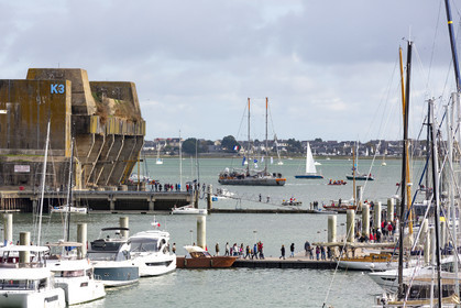 Lorient 27 October 2018 _ Arrival of the Tara at the base of submarines Lorient.