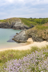 The beach of Herlin at Belle-Ile en mer.