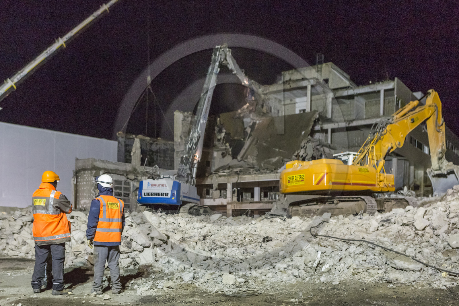 Chantier de démolition boulevard Cosmao du Manoir _ Chantier de la nouvelle Gare Chantier de démolition boulevard Cosmao du Manoir _ Chantier de la nouvelle Gare