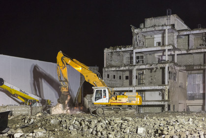 Chantier de démolition boulevard Cosmao du Manoir _ Chantier de la nouvelle Gare