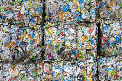 Waste sorting center in Caudan