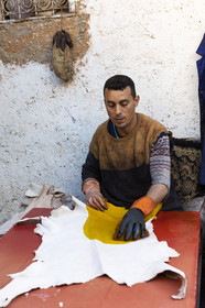 Dyeing workshop in Fez, Morocco