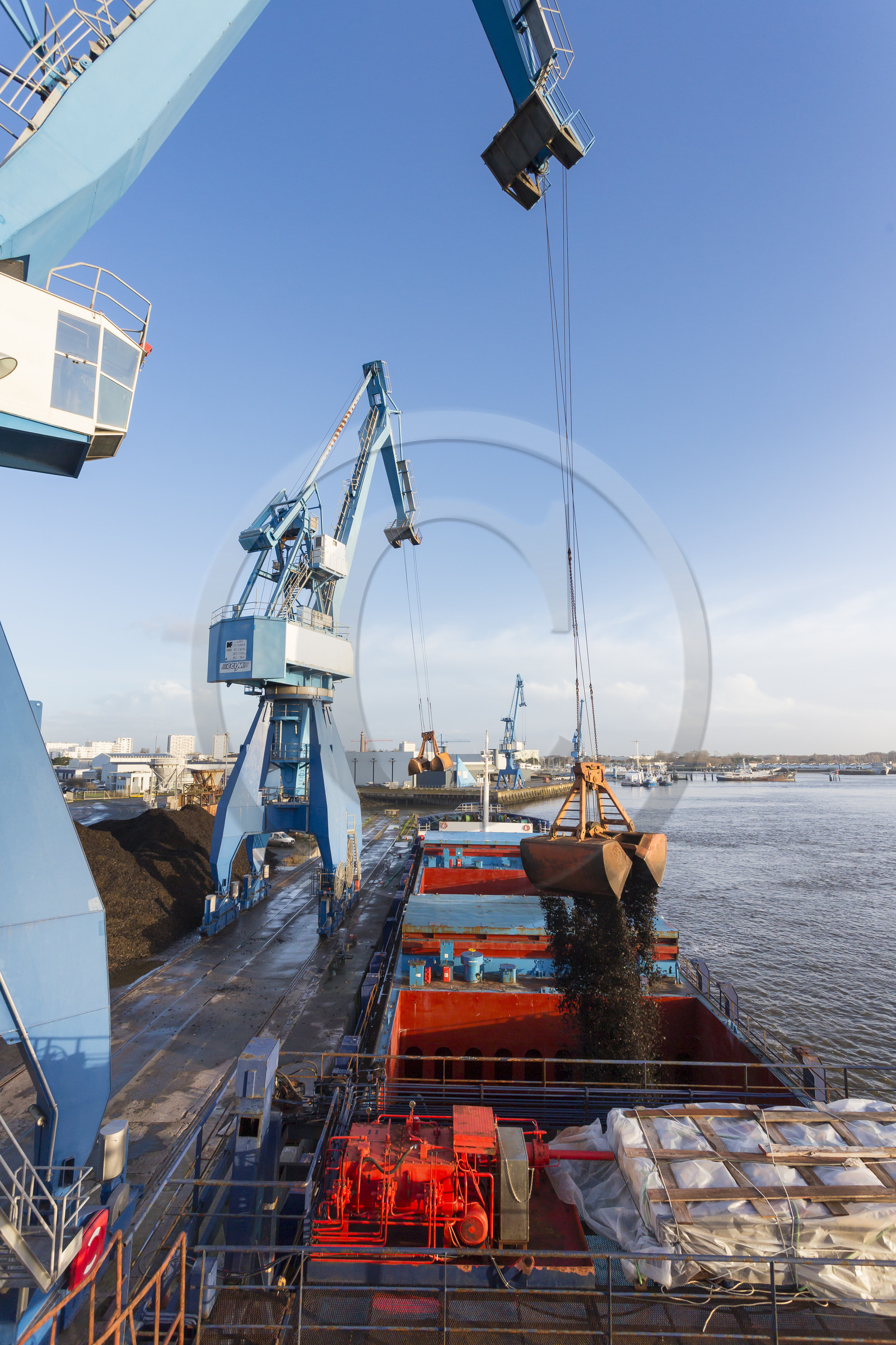 the commercial port of Lorient. the commercial port of Lorient.
