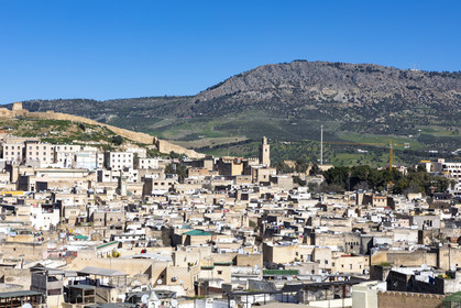 Vue sur la Médina de Fès depuis un toit de la Médina