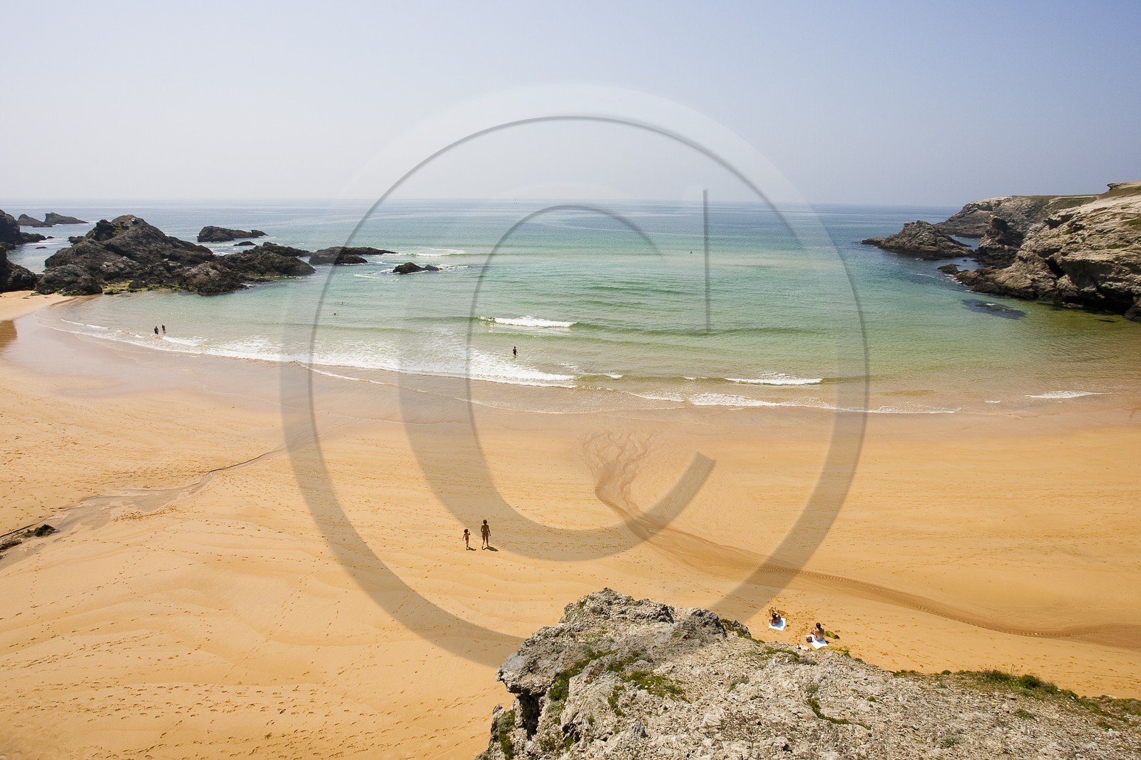 La plage de Donnant_Belle-île en mer_Morbihan_France La plage de Donnant_Belle-île en mer_Morbihan_France