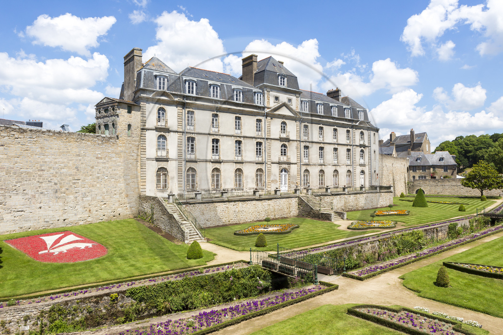 Le jardin et le château de l'Hermine à Vannes