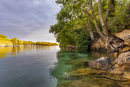 Anse du Poul Don on the Aven river. Commune of Névez in Finistère