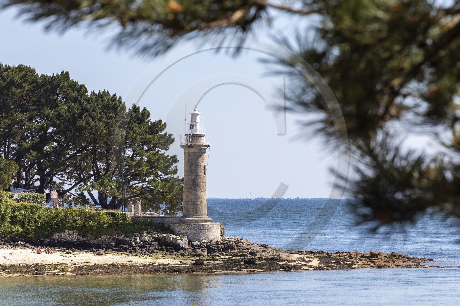 The Coq lighthouse located on the left bank of the Odet