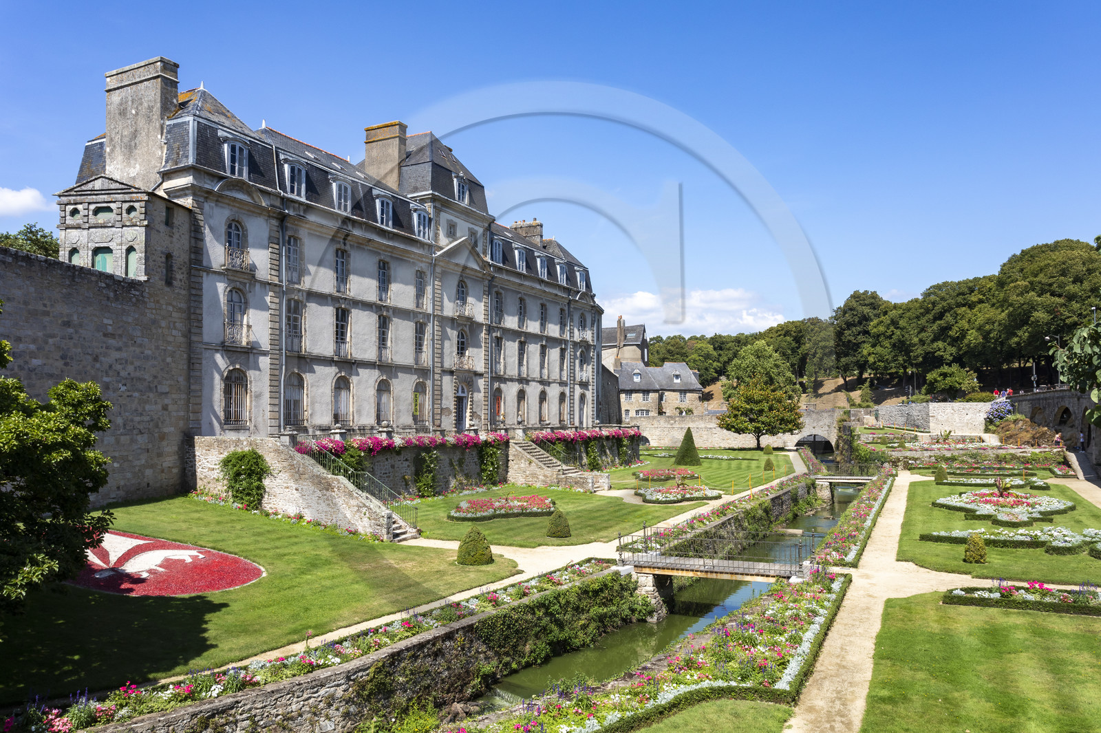 Le jardin et le château de l'Hermine à Vannes