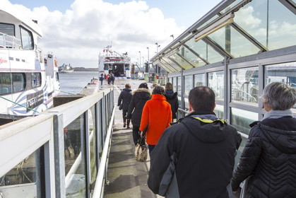 Lorient Ferry Terminal _ Departure for the island of Groix aboard the St Tudy.