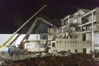 Chantier de démolition boulevard Cosmao du Manoir _ Chantier de la nouvelle Gare