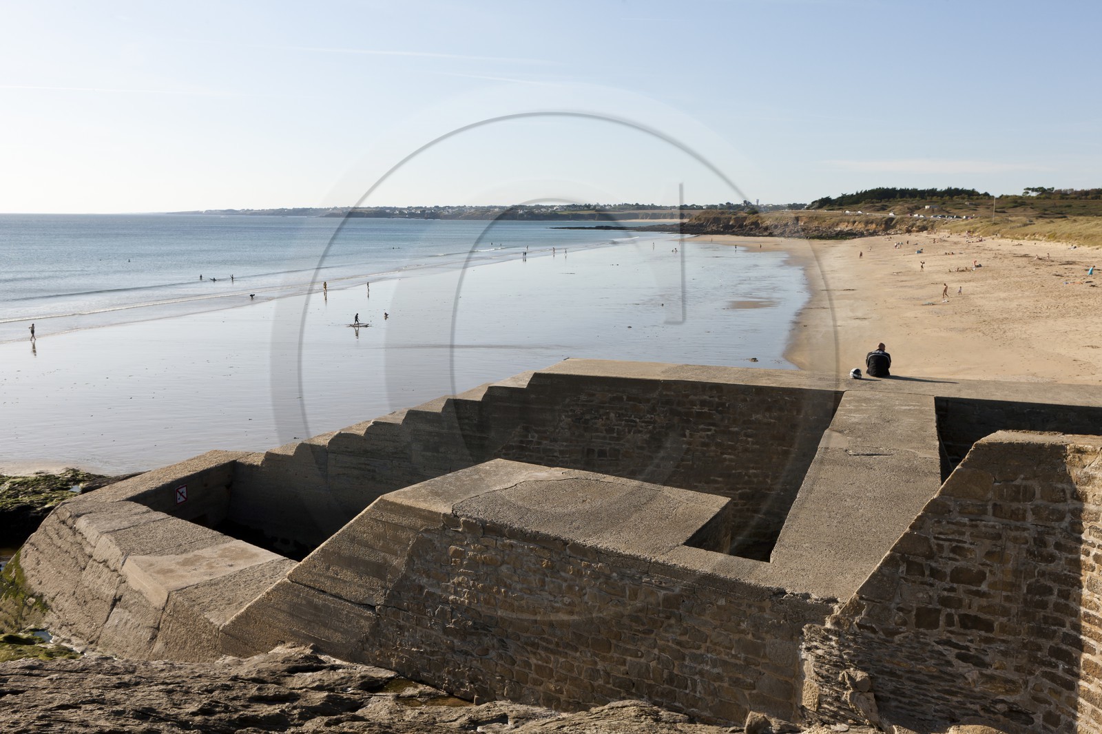 La plage du Loc'h à Guidel _ Morbihan. La plage du Loc'h à Guidel _ Morbihan.