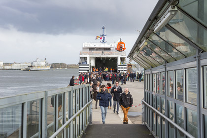 Arrival at Lorient of the Breizh Nevez boat making the crossing from Lorient to Groix