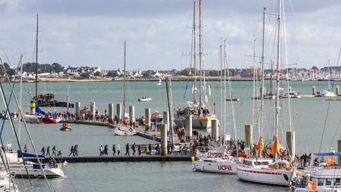Lorient 27 October 2018 _ Arrival of the Tara at the base of submarines Lorient.