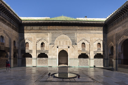 La Medersa Bou Inania dans la Médina de Fès au Maroc.