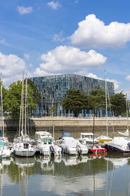The Port of Lorient and the house of the Agglomeration in the background