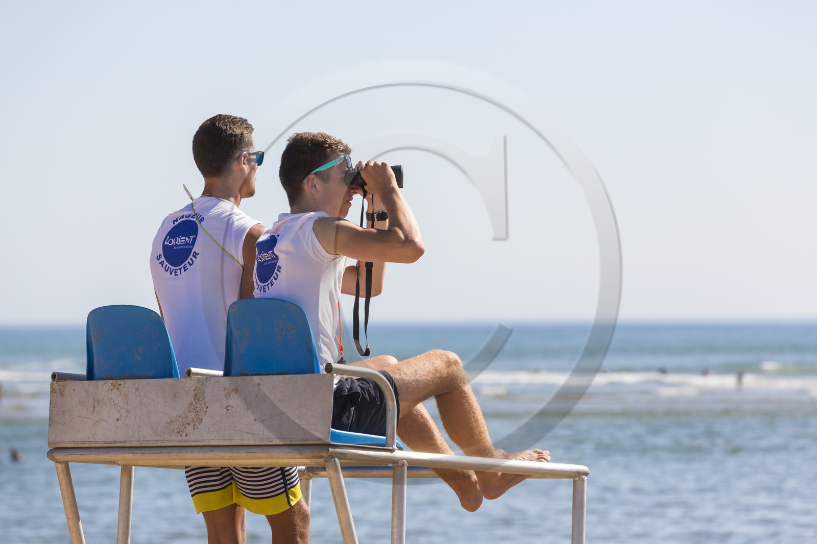 Surveillance des plages. Plage de la Falaise à Guidel. Surveillance des plages. Plage de la Falaise à Guidel.