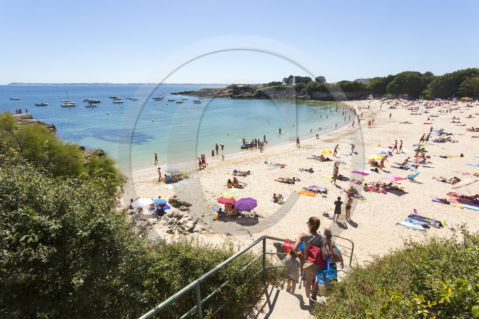 The beach of Pérello in Ploemeur.