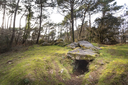 The Mané-Ven-Guen or Toulvern dolmen located in Baden