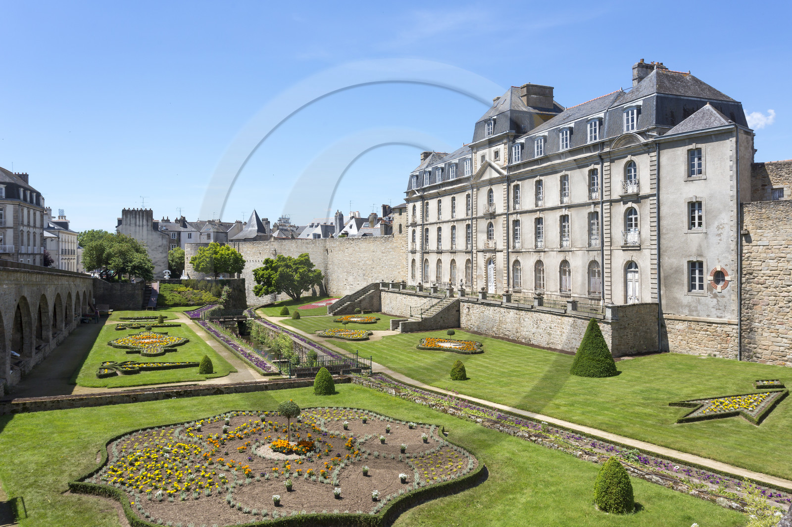 Le jardin et le château de l'Hermine à Vannes