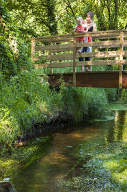 The creek Rion in the town of Brandérion