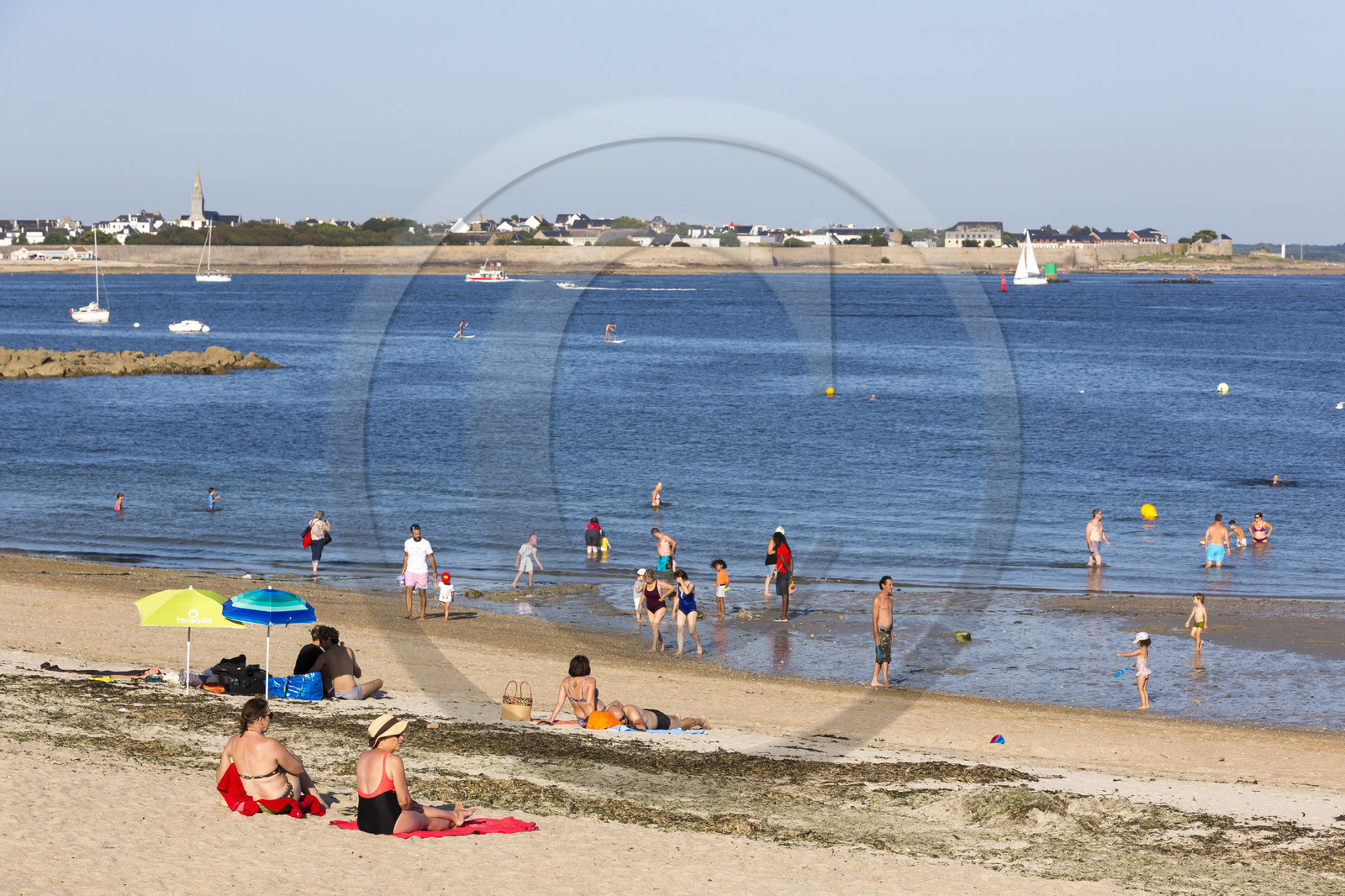 La plage de Port-Maria à Larmor-Plage. La plage de Port-Maria à Larmor-Plage.