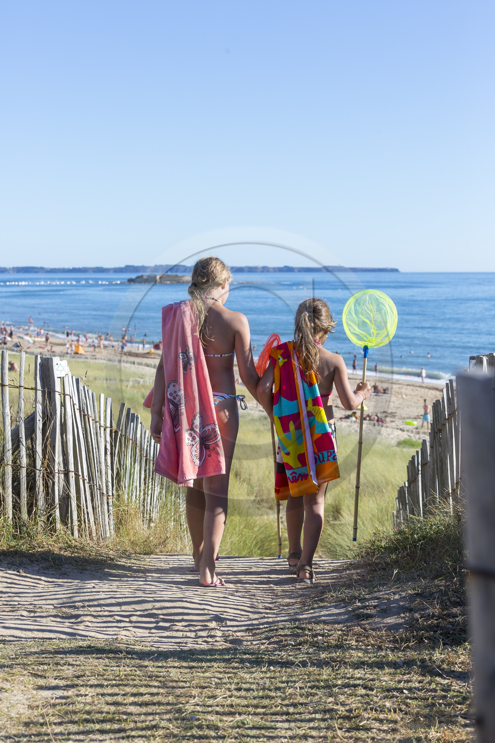 La plage de Fort-bloqué à Ploemeur.