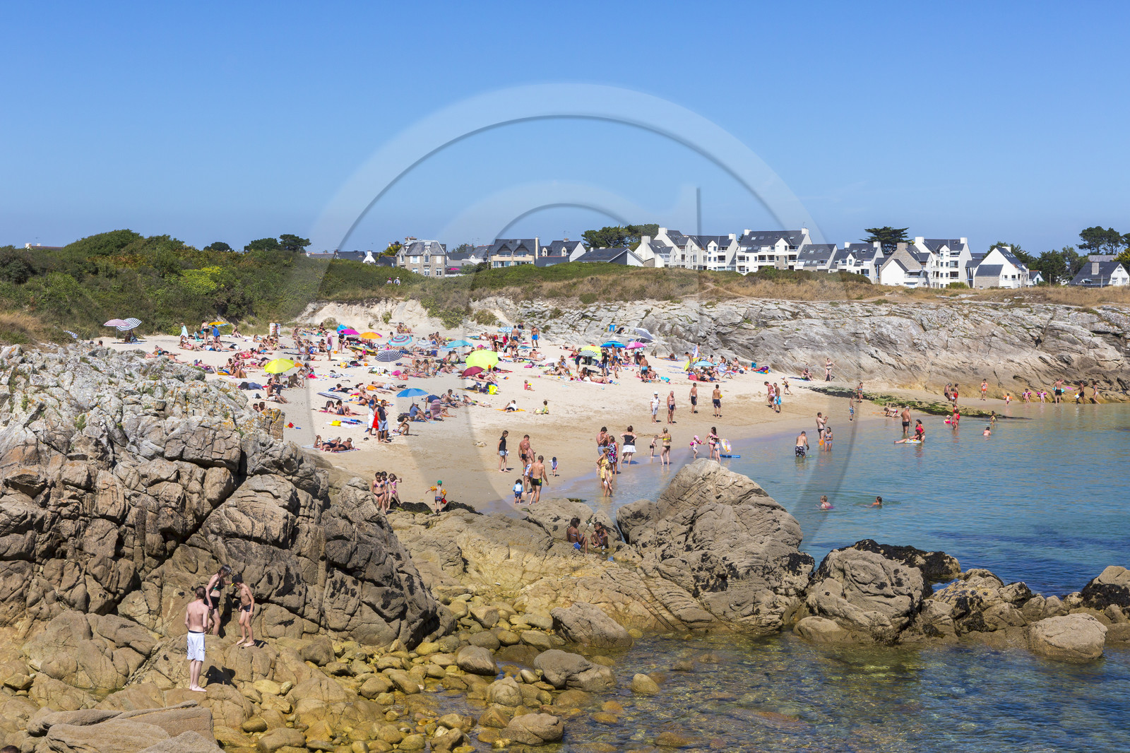 La plage du Pérello à Ploemeur.